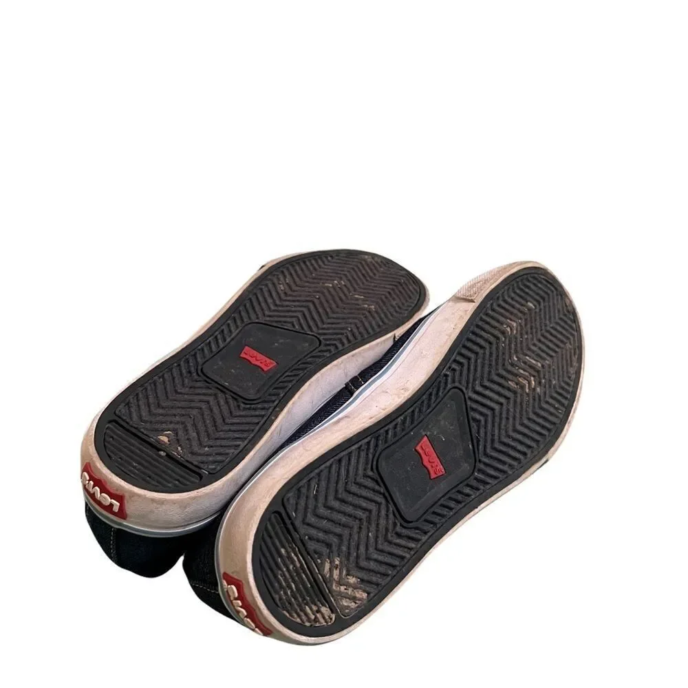 Levi's Youth‎ Size 2 Dark Wash Denim Blue Low Top Casual Sneakers